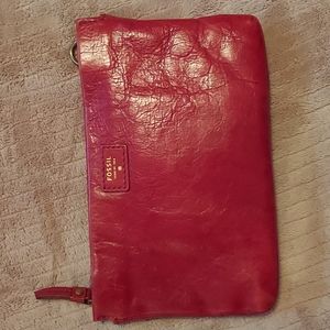 Red leather crossbody